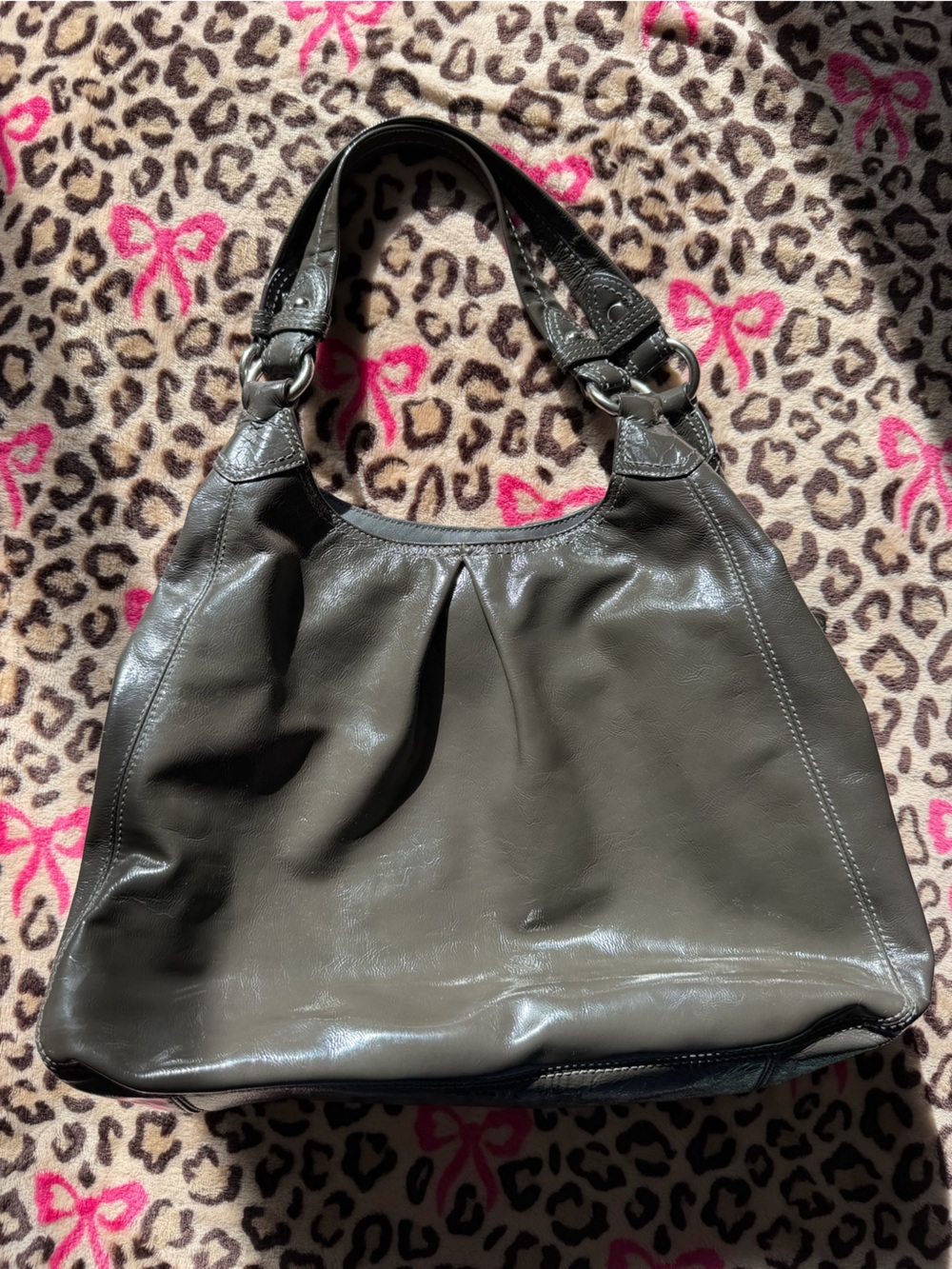 Coach patent leather shoulder bag